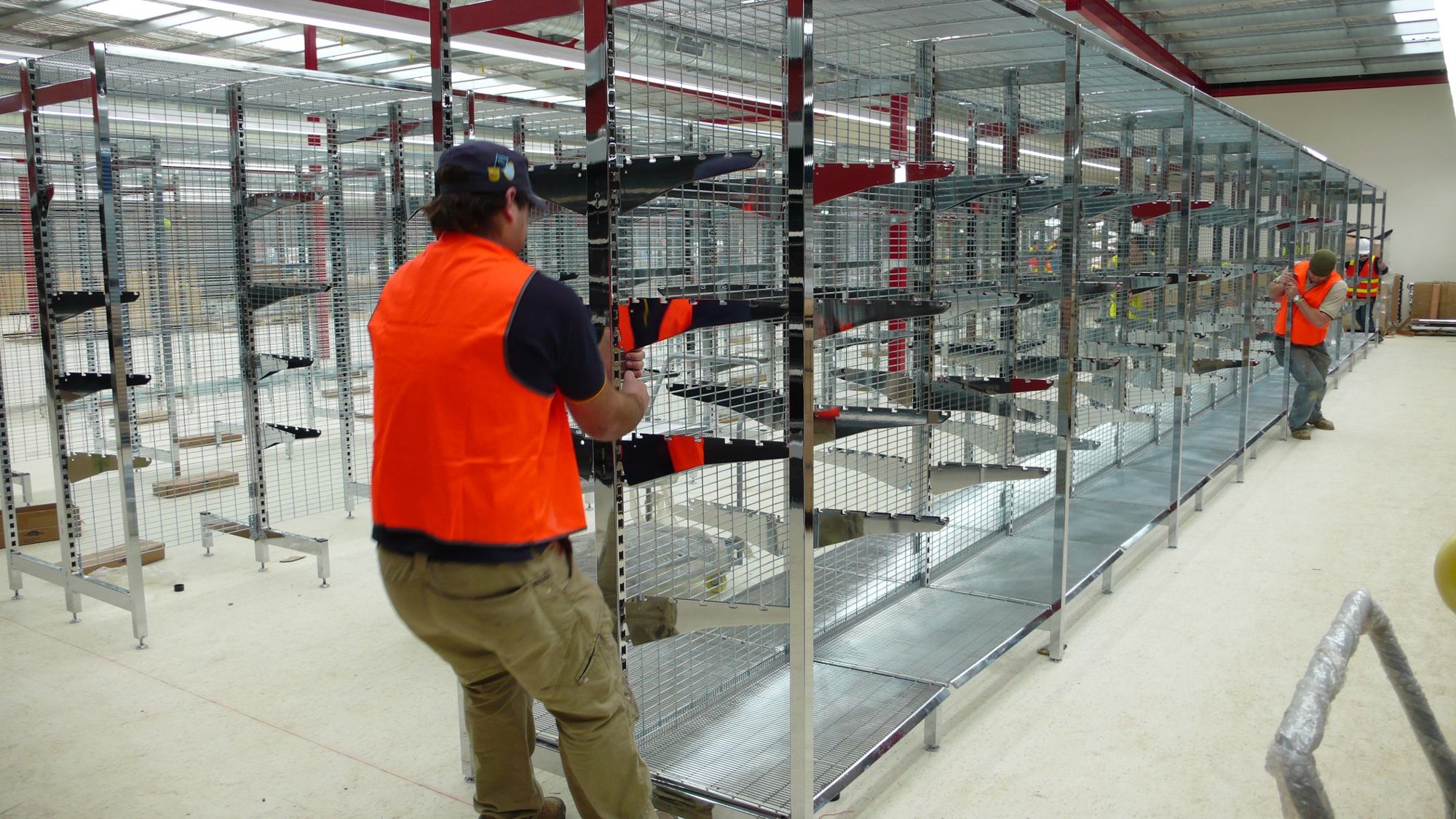 Installation of metal shelving shown on YTW's existing website